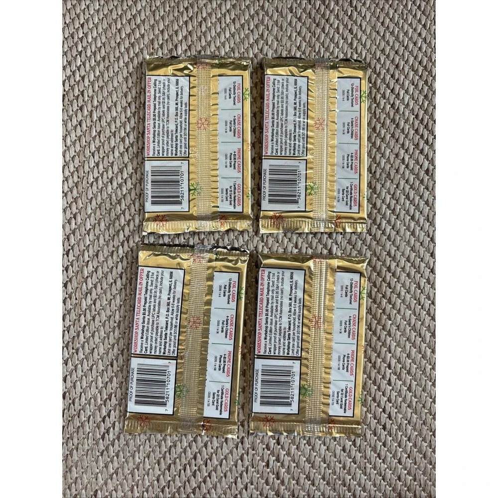 Santa Around the World Trading Cards. 4 PACKS (8 Cards in a pack)